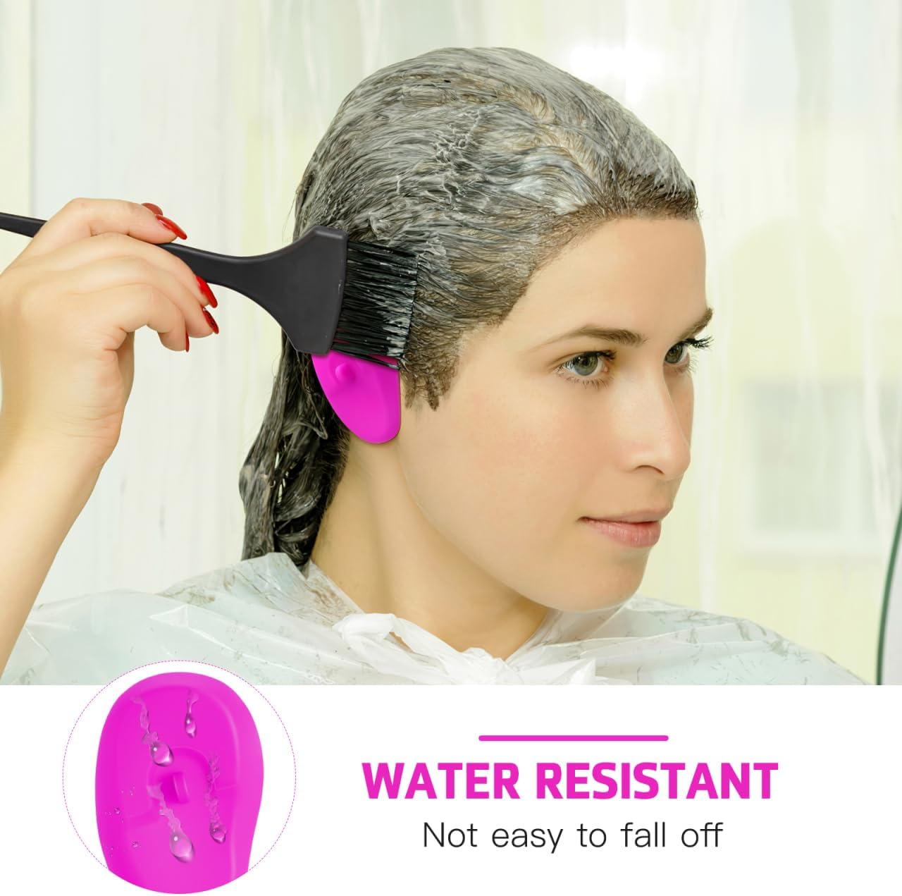 2Pairs Silicone Ear Covers for Shower and Hair Dye Protection Ear Caps for Bathing Hairdressing and Ear Care Soft Ear Protectors image number 5