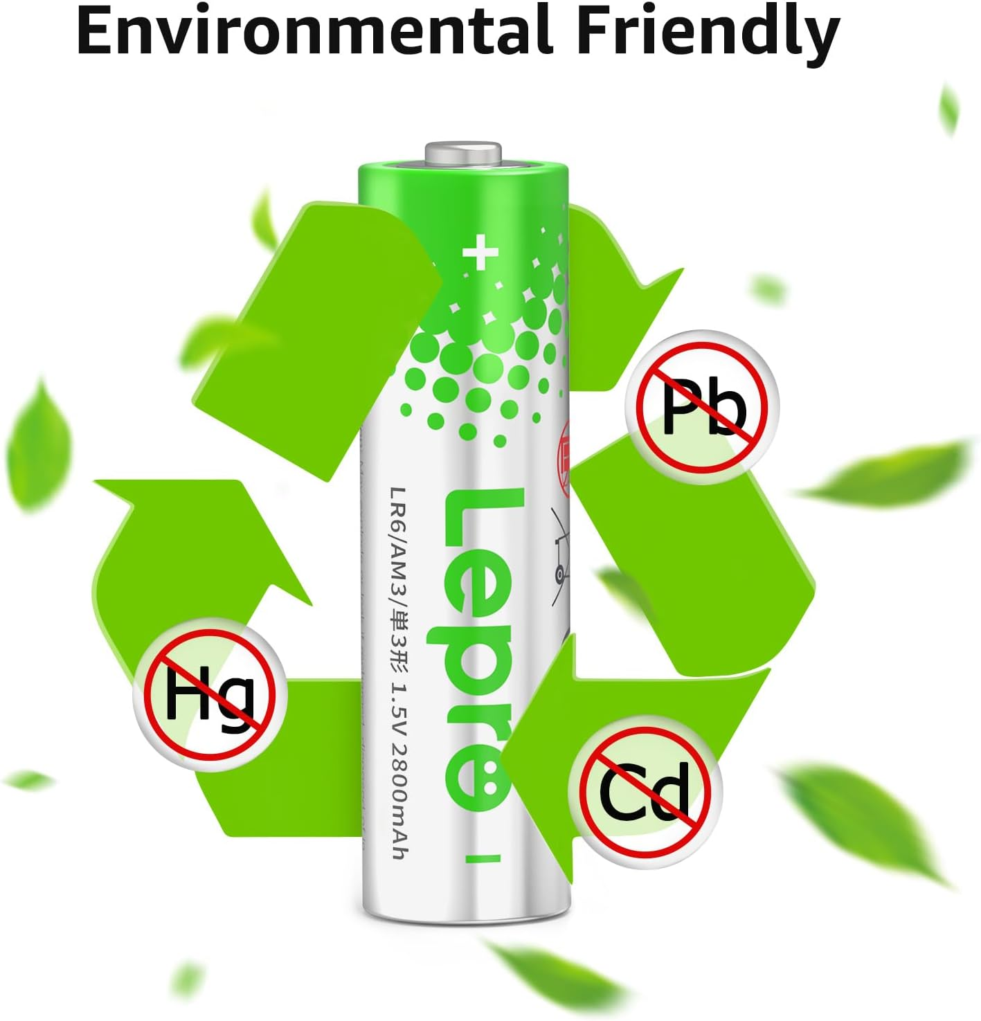 Lepro AA Batteries 24 Pack, 1.5 Volt Alkaline Double AA Battery with High Capacity, Anti-Leakage, Long Lasting Power, 2800Mah LR06 MN1500 Batteries for Clocks Remotes Mouse Torch image number 6