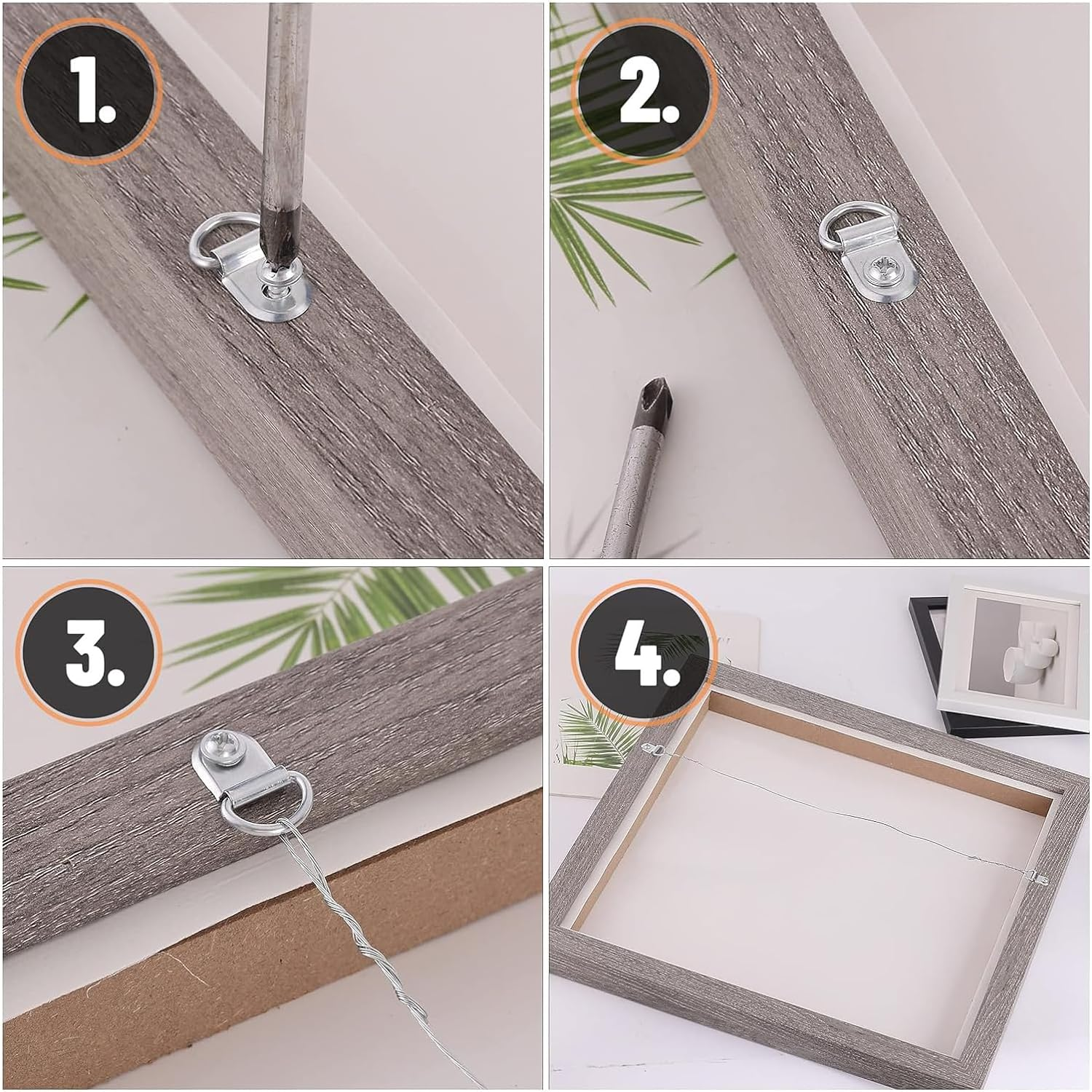 227Pcs Picture Hanging Kit, Picture Hangers, Nails for Hanging Pictures, Wall Hangers, Frame Hardware image number 1