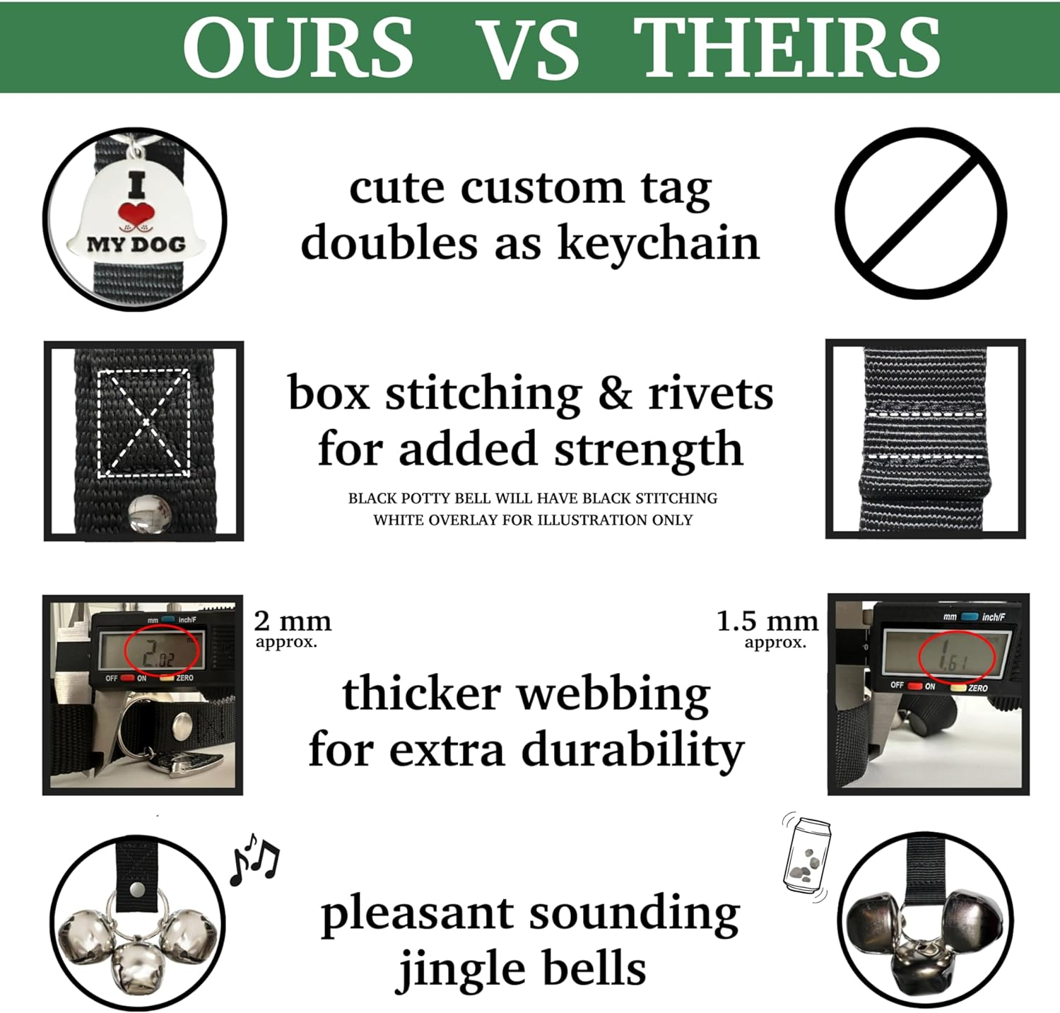 Caldwell'S Dog Potty Bell for Dogs to Ring to Go outside - the Original Dog Door Bell for Potty Training - Premium Quality Dog Training Tools & New Puppy Essentials image number 1