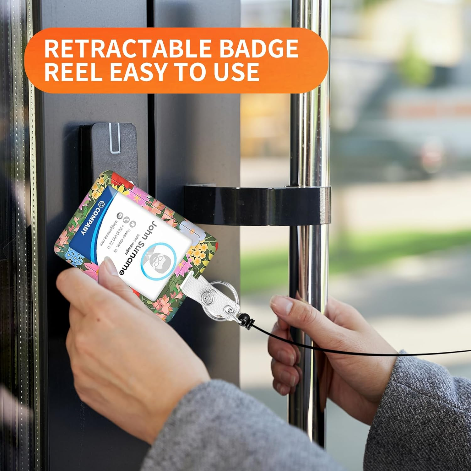 Id Card Holder, Detachable Retractable Lanyard with Card Holder, Lanyard Card Holder, for Office Workers Students Teachers Doctors and Coaches Etc image number 1