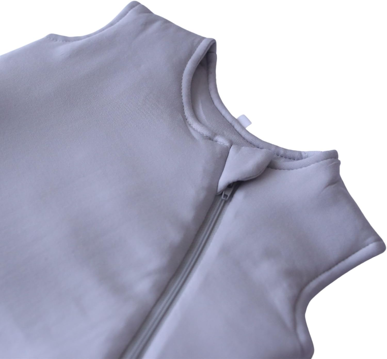 Baby Sleeping Bag 1 TOG for Babies 0-6 Months, Bamboo Fabric for Moderate Temp. (18 to 24&deg;C), Highly Breathable, J-Shaped Double Zipper for Easy Nappy Changes, Grey Storm - by Zoe Sage image number 5