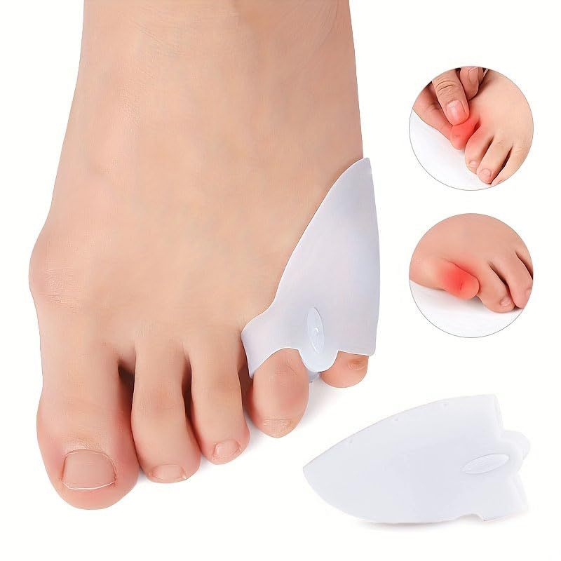 Pinky Toe Separators, Little Toe Spacers, 6 Pieces Small Toe Separators for Overlapping Toes Relieve Pain from Friction and Pressure Foot Care Tool