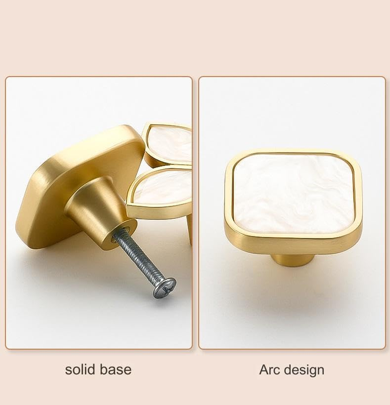 Hat Rack for Wall 6 Pack Square Shell Colorful Coat Hook Kitchen Corridor Hanger Hook Bathroom Towel Hook Drawer Cabinet Wardrobe Small Handle(White Small Petal 32Mm) image number 1