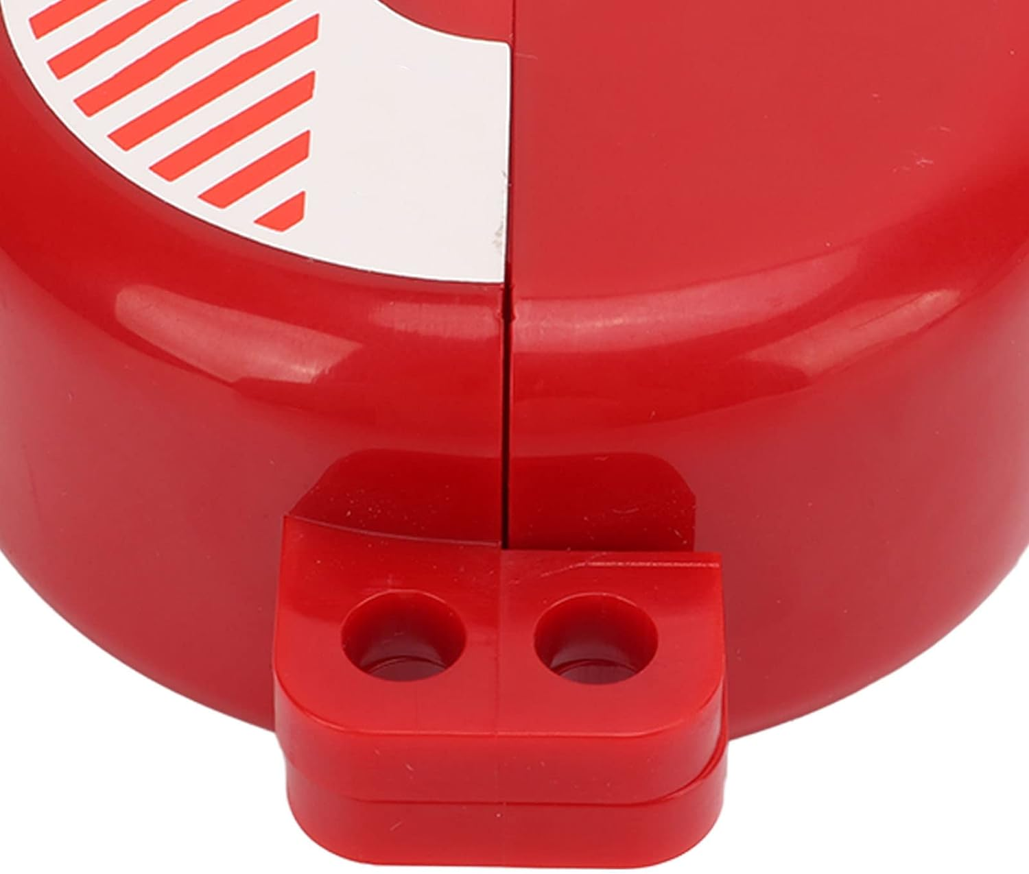 Joyzan Gate Valve Lockout, Valve Lockout Device Red Safety Lock Tagout Pressurized Gas Valves Plastic for Various Oxygen Storage Tanks Professional and Industrial Outdoor Use Water Spigot Faucet Locks image number 2