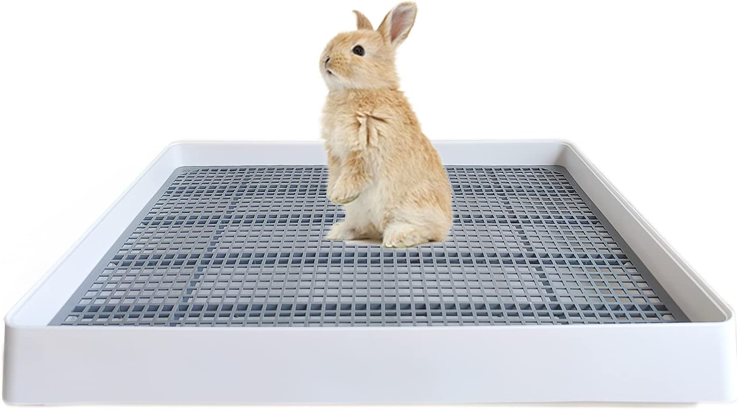 PODOO Rabbit Large Litter Box, Guinea Pig Training Pan Cage with Toilet Tray, Ideal for Rats, Ferret, Bunny Small and Medium Animals (Medium) image number 3