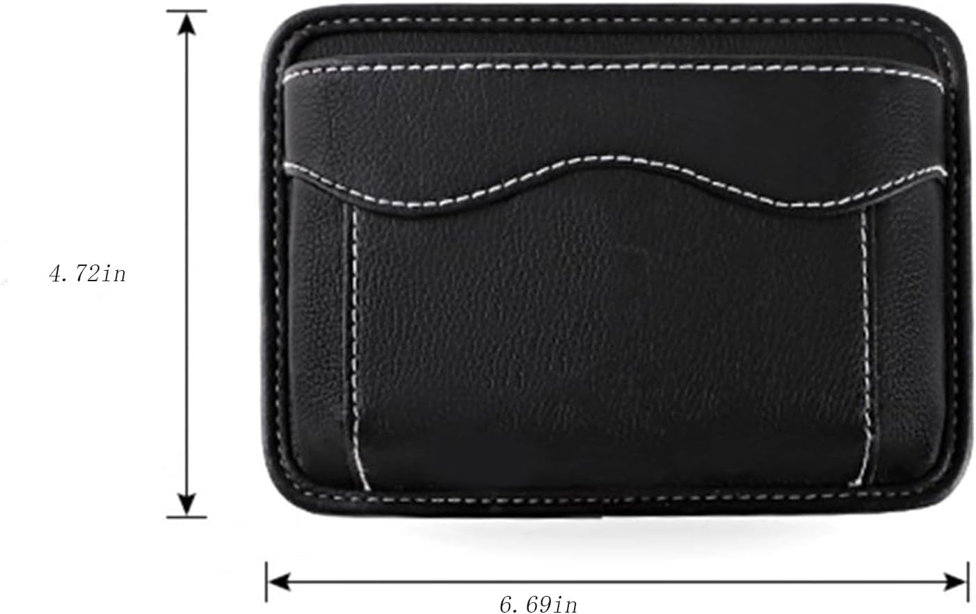 Car Side Pocket Organizer, PU Leather Storage Pocket Pouch Cell Phone Sunglasses Holder for Car image number 6