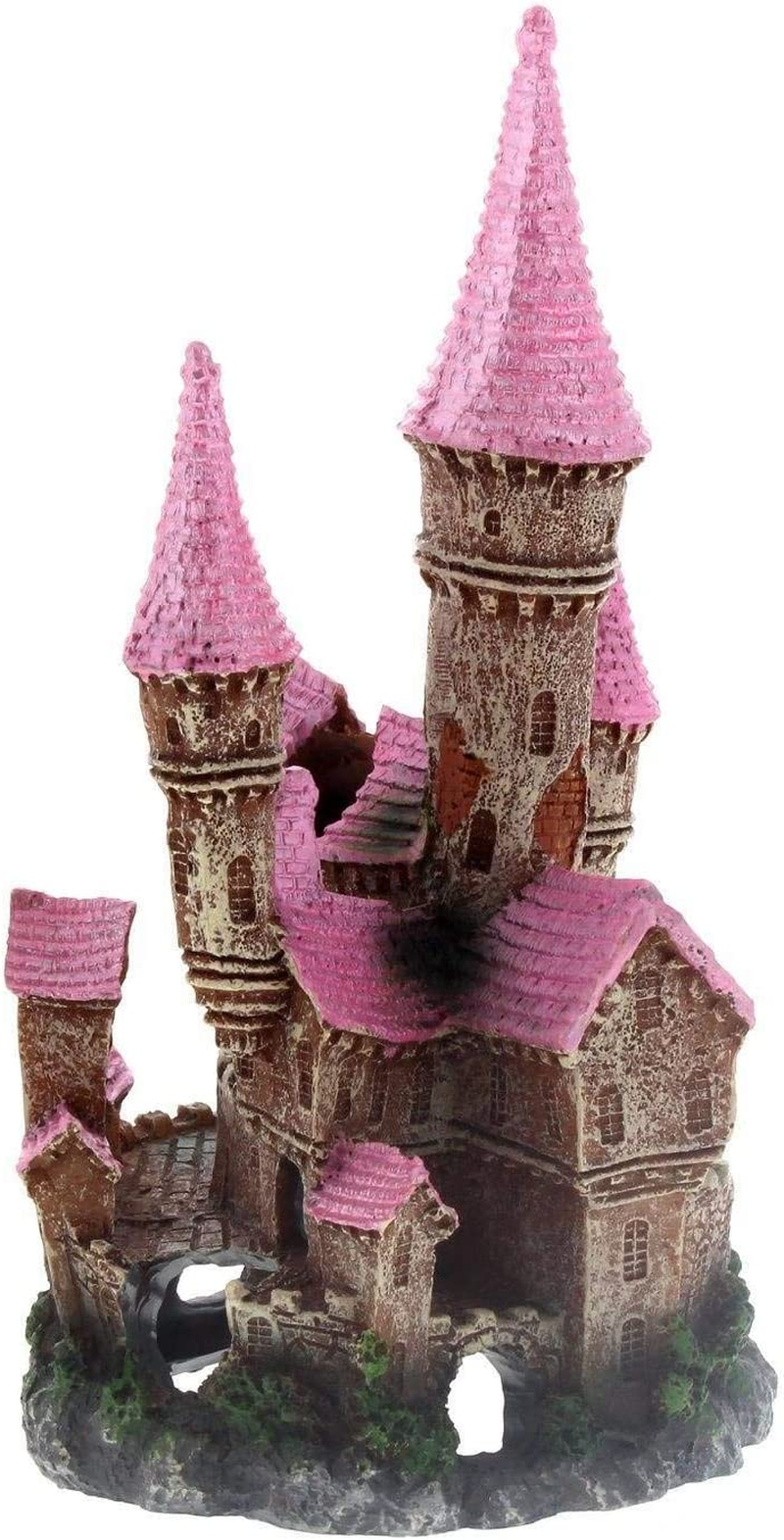 Ornament Ruined Underwater Castle Pink Large Kongs Non Toxic Aquarium Fish Deco image number 5