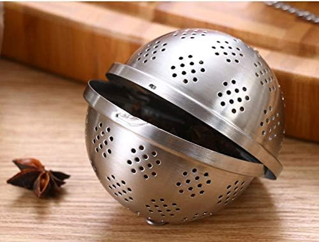 Spice Ball Extra Large for Cooking, Seasoning Ball, Spice Infuser, Tea Ball Filter, with Extended Chain Hook for Enhancing Soups, Stews, Cider, Wine, and Especially Brewing Large Quantities of Tea image number 3