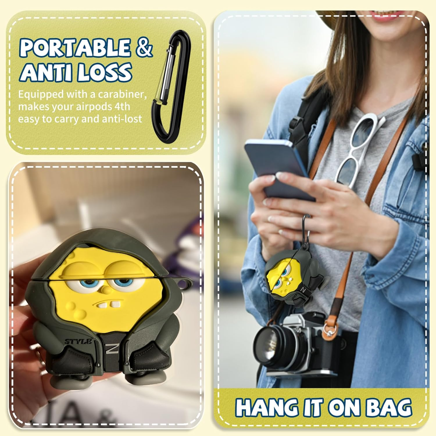 Cute Cases for Airpods 4 Case Cover 2024 with Cleaner Kit,3D Cartoon Character Airpods 4Th Generation Case,Funny Anime Kawaii Cool Silicone Airpods 4 Accessories with Keychain for Women Girls Boys image number 5