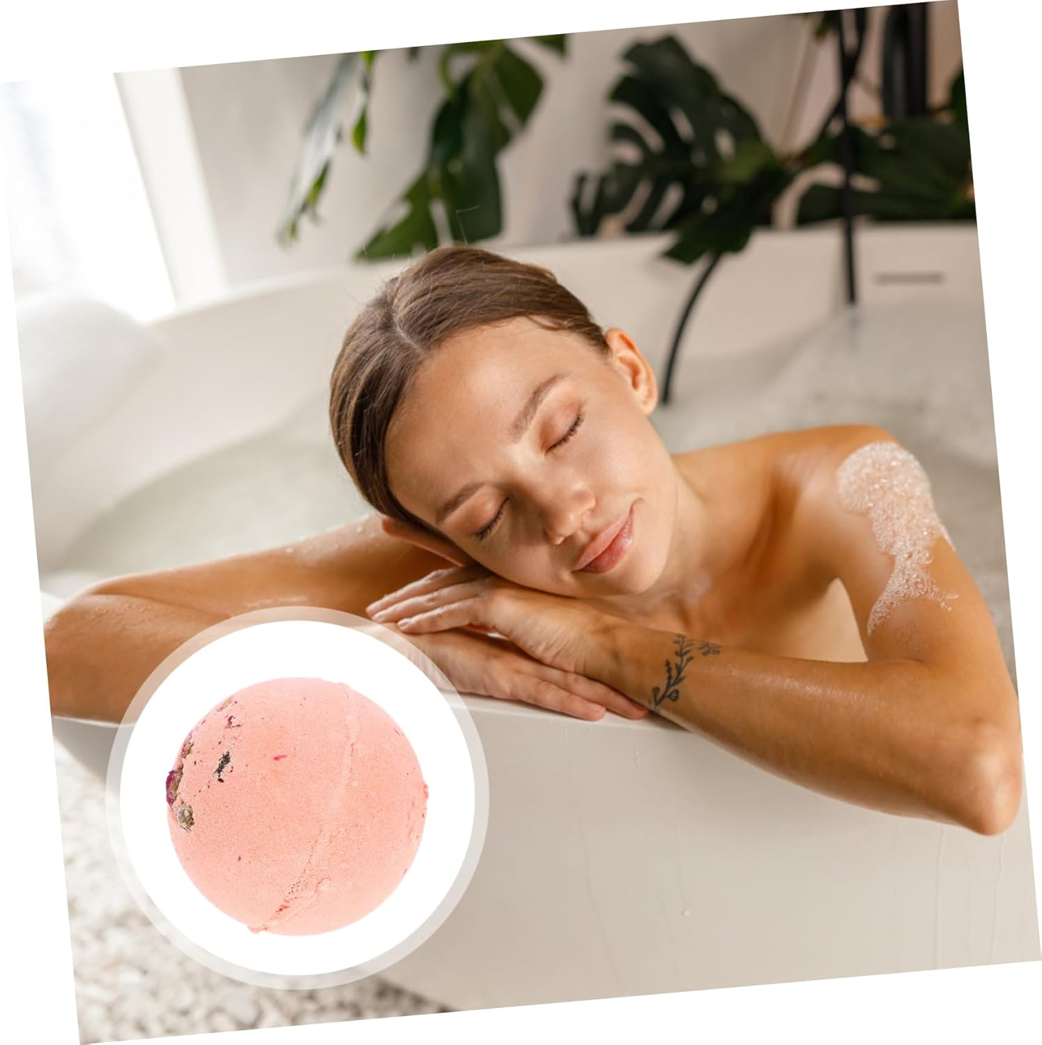Deep Sea Bath Ball French Rose Fragrance Stress Relief Body Spa Salt Flakes Household Skin Care image number 5
