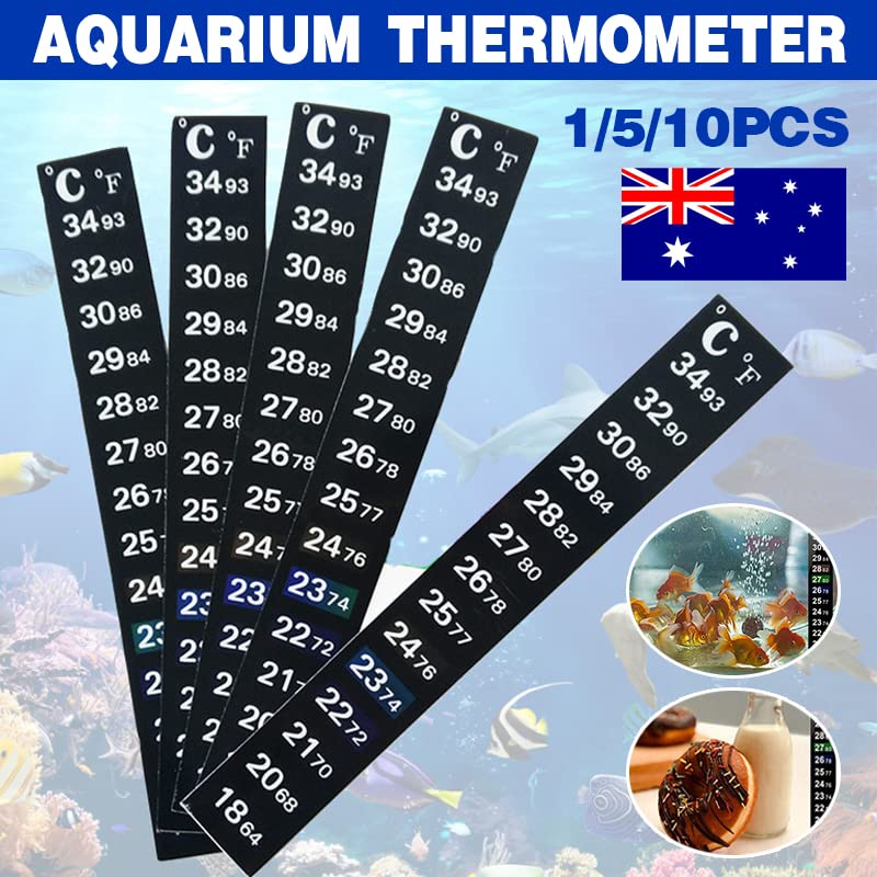 Upto 1X Aquarium Thermometer Fish Tank Sticker Temperature Strip Dual Scale HOT image number 4
