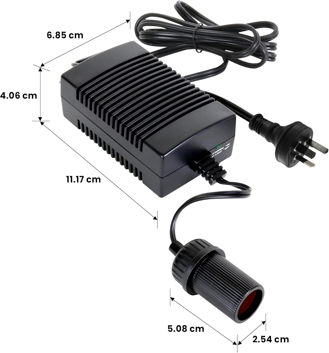 Koolatron Power Adapter - 12V 5A DC Converter for Car Electronic Accessories, Portable Universal Travel Charger, External Supply, Compressor and More with 220 Volt AC to 12 Volt DC, 1.8 M Cord Length image number 5