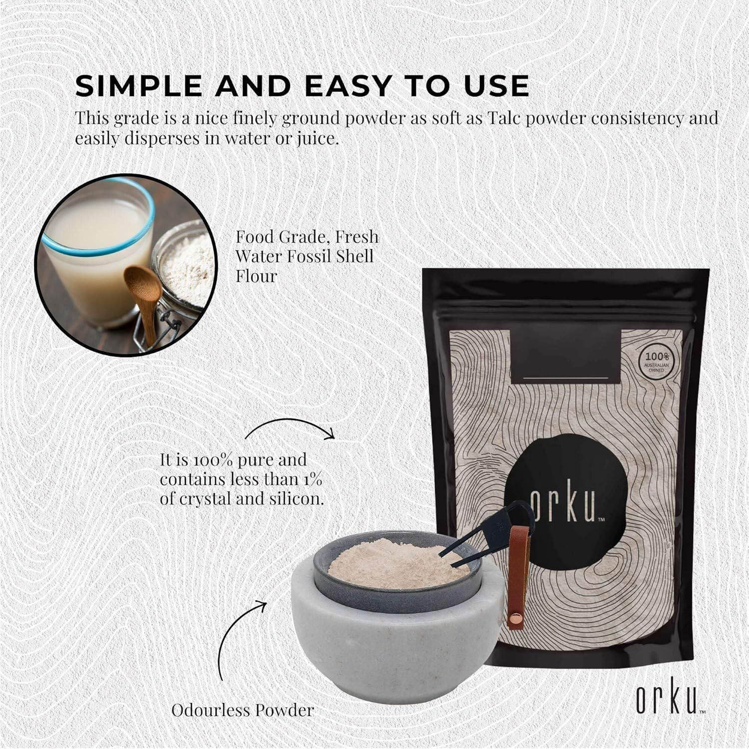 2Kg Organic Fine Diatomaceous Earth - Food Grade Fossil Shell Flour Powder image number 6