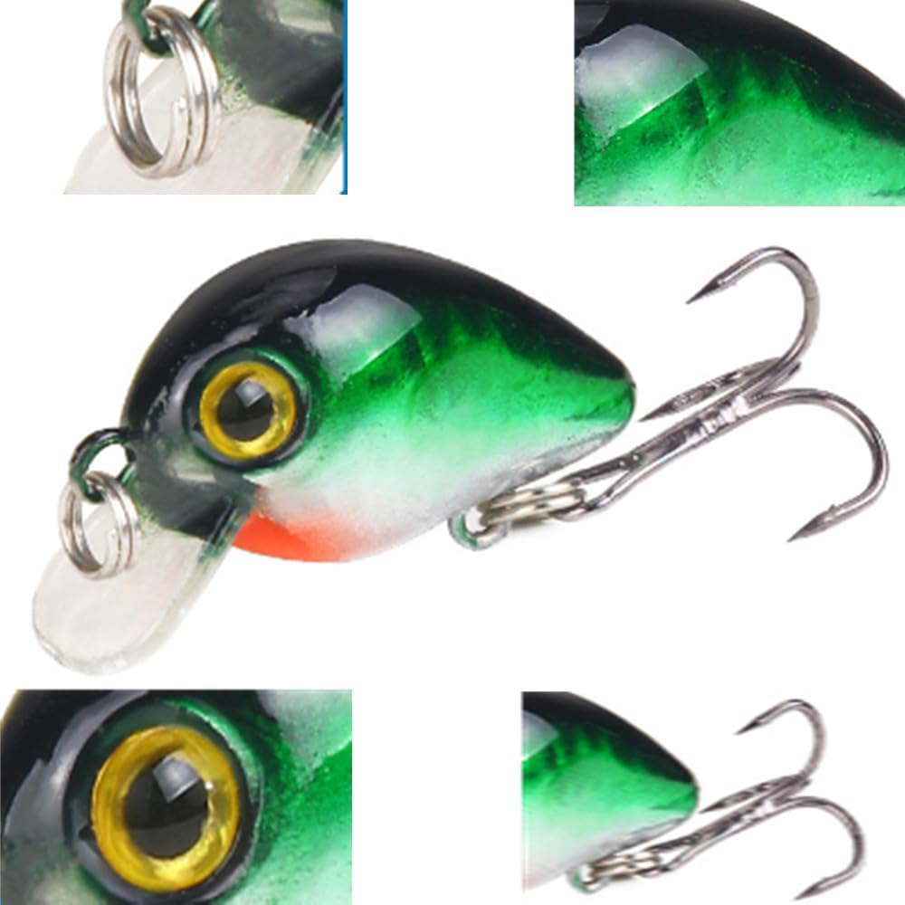 10 PCS Special Spinner Spoon Vibrating Jigging Fishing Lures, Mini Artificial Hard Baits for Trout Bass Freshwater Saltwater Fishing Tackle Gear image number 1