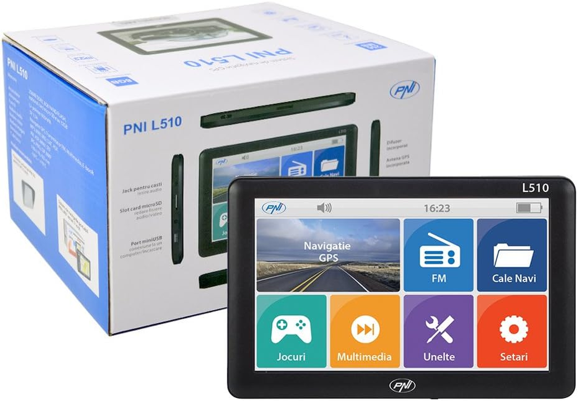 PNI 5 Inch GPS Navigation System L510, 800 Mhz, 256 DDR M. Not Preinstalled Card 8GB Compatible with Any Cards image number 4