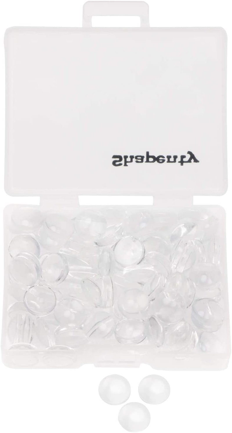 Shapenty Clear round Glass Dome Tiles Cabochons Charms Bulk Small Flat Back Imitation Gemstone for Cameo Photo Pendant Necklace Bracelet Earring Ring Keychain DIY Craft Jewelry Making,100Pcs (8 MM), Glass, Glass