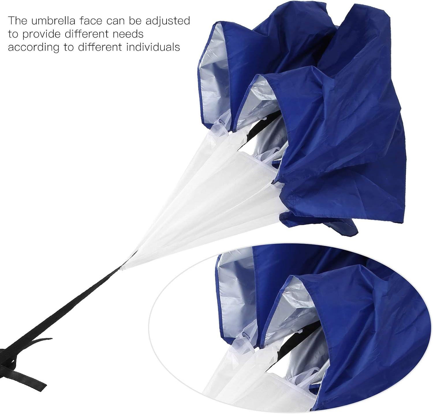 Training Parachute, Carry Bag Running Speed Parachute with Tunable Strap, Chute Resistance for Kids Youth and Adults - Black image number 6