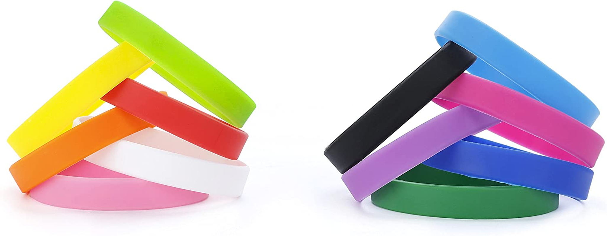 Silicone Wristbands Rubber Bracelets Charms Adult 12Pcs Mixed Colors Blank Sports Bands for Woman Men Assorted 12 Colors Customizable image number 3