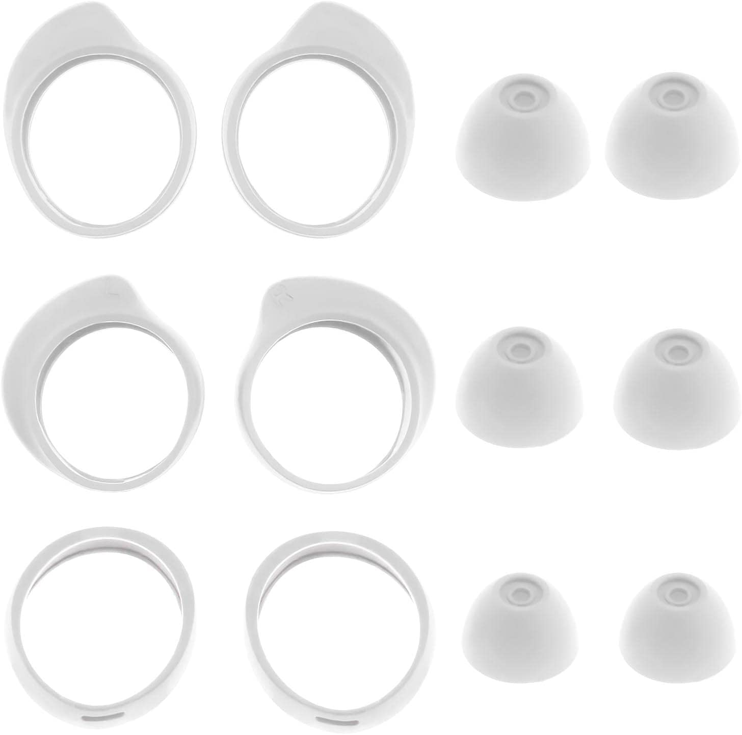 Emsea 3 Pairs Earbuds Set Compatible with Samsung Galaxy Buds SM-R170 Wireless Headphones Silicone Anti-Slip Eartips Earhooks Cover Eargels S M L 3 Sizes Black