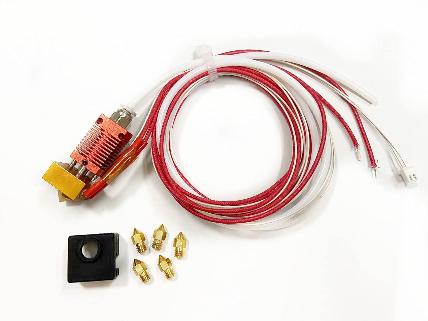 3D Printer Parts Ender 3 Hotend Assembled Ender 3 Pro Extruder Kit 24V 40W with Silicon Cover and 0.4Mm Nozzles image number 4