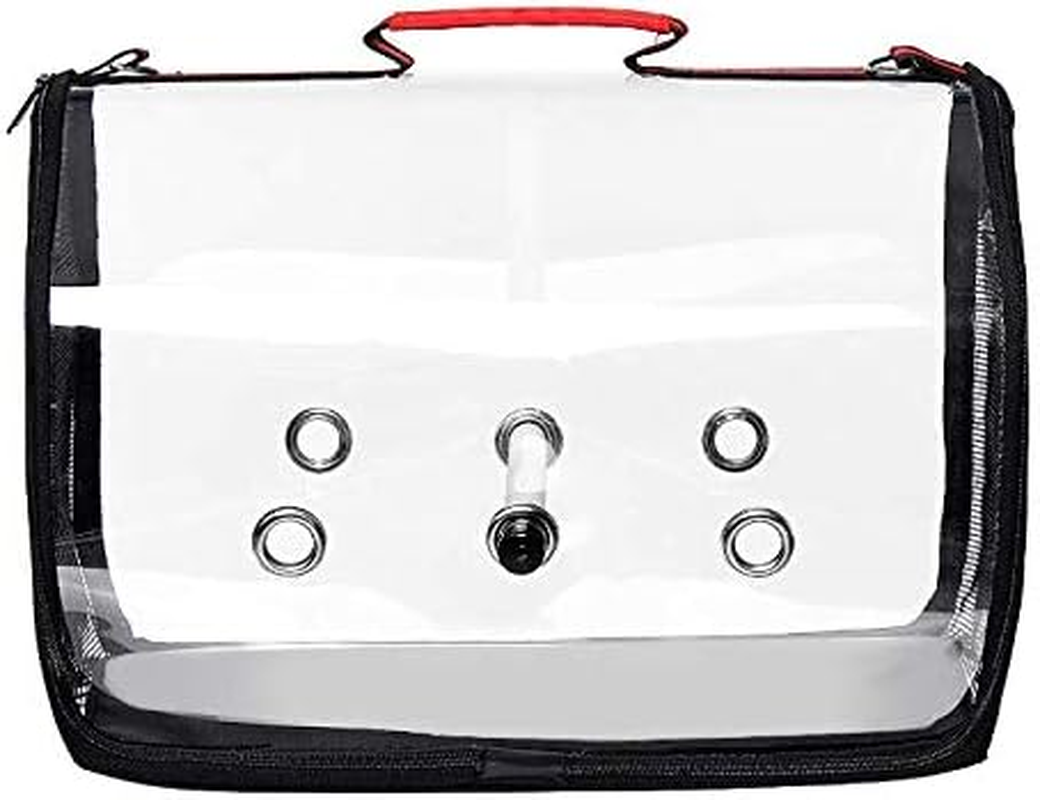 Parrot Bird Carrier Backpack - Portable Pet Travel Cage with Standing Perch, Lightweight Breathable Mesh Base, 41X23X28CM image number 5