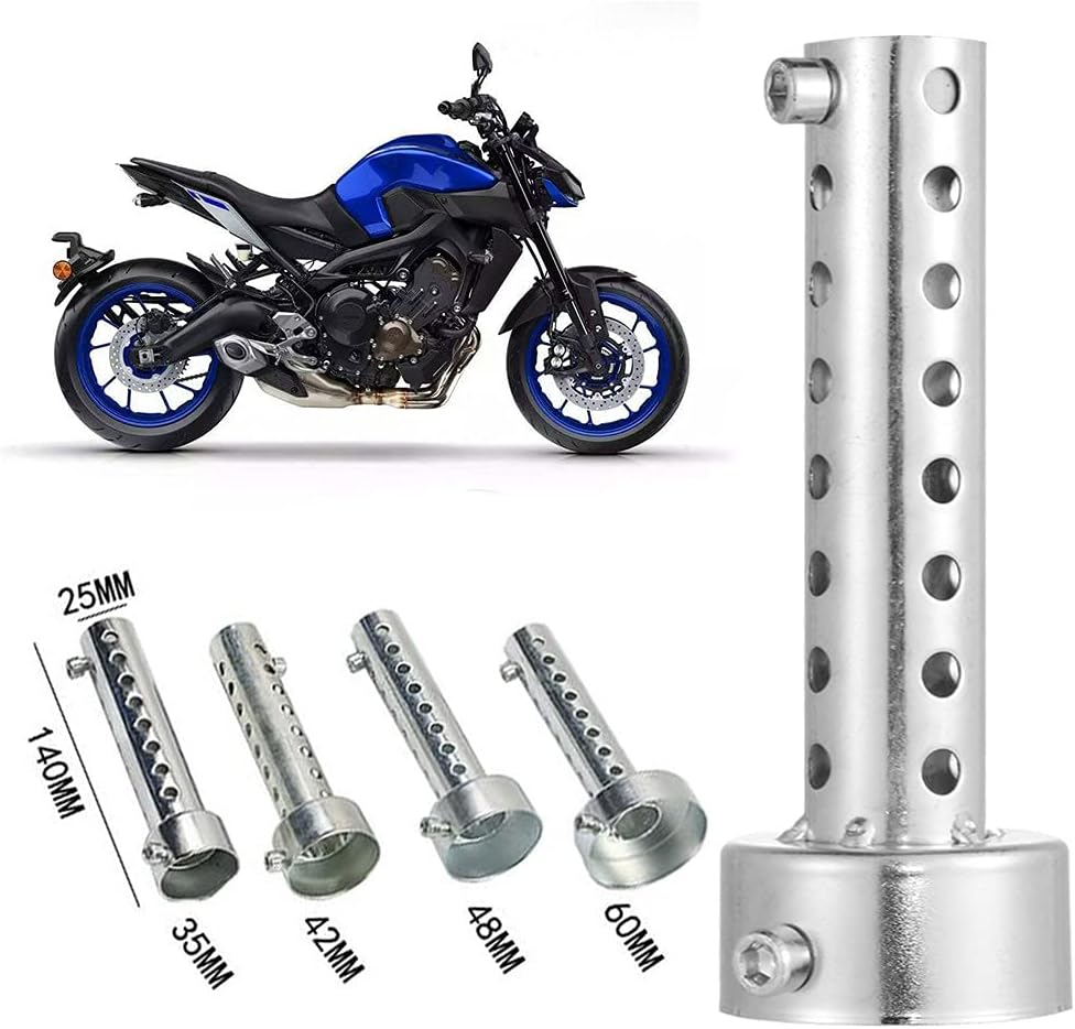 Motorcycle Exhaust Pipe, Noise Reduction Aluminum Alloy Heat Resistant Exhaust Muffler Pipe, Universal DB Killer Silencer for Modification (35Mm) image number 5