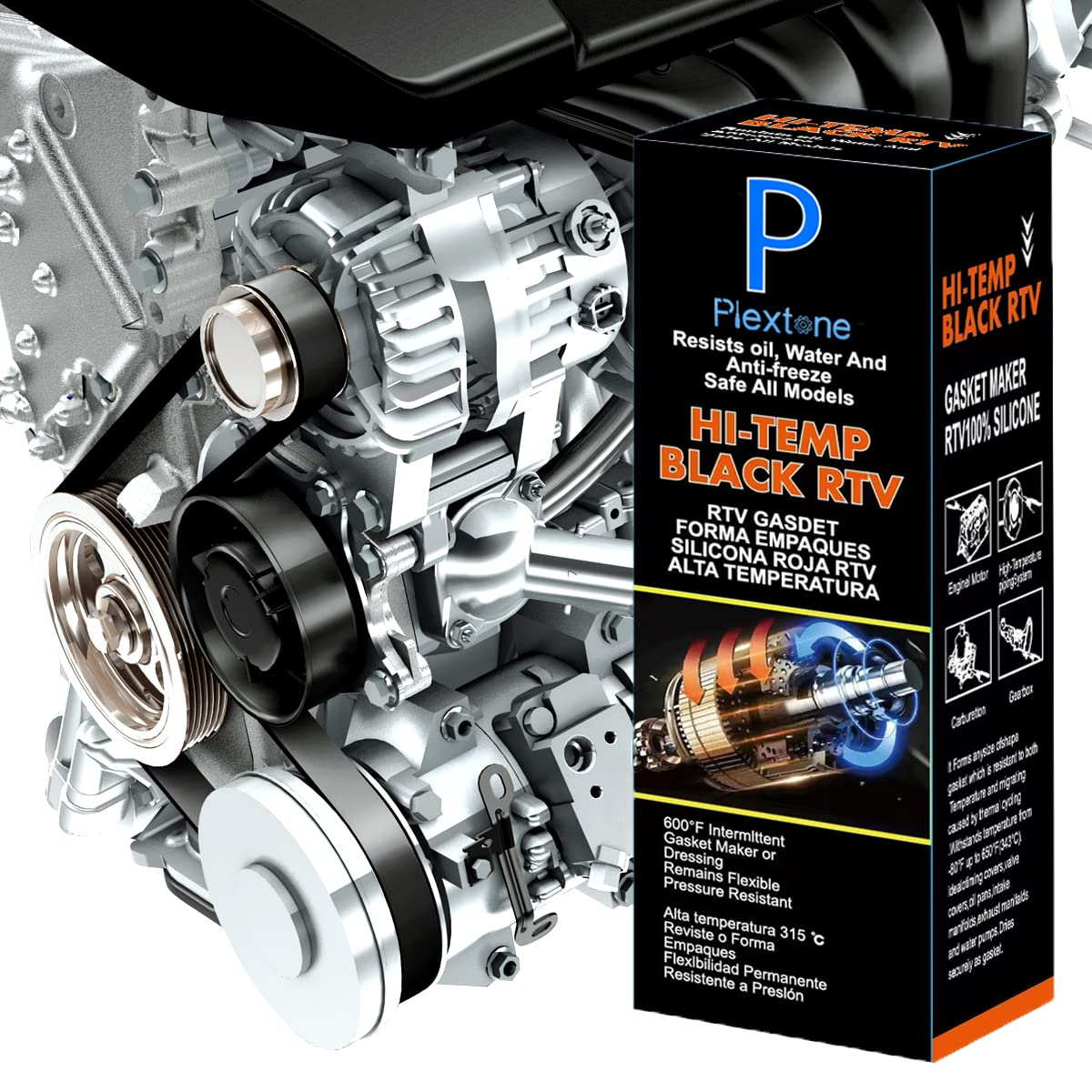 Silicone Engine Repair Gasket Seal Maker High Temperature Heat Resistant from -80&ordm;f to 600&ordm;f image number 4