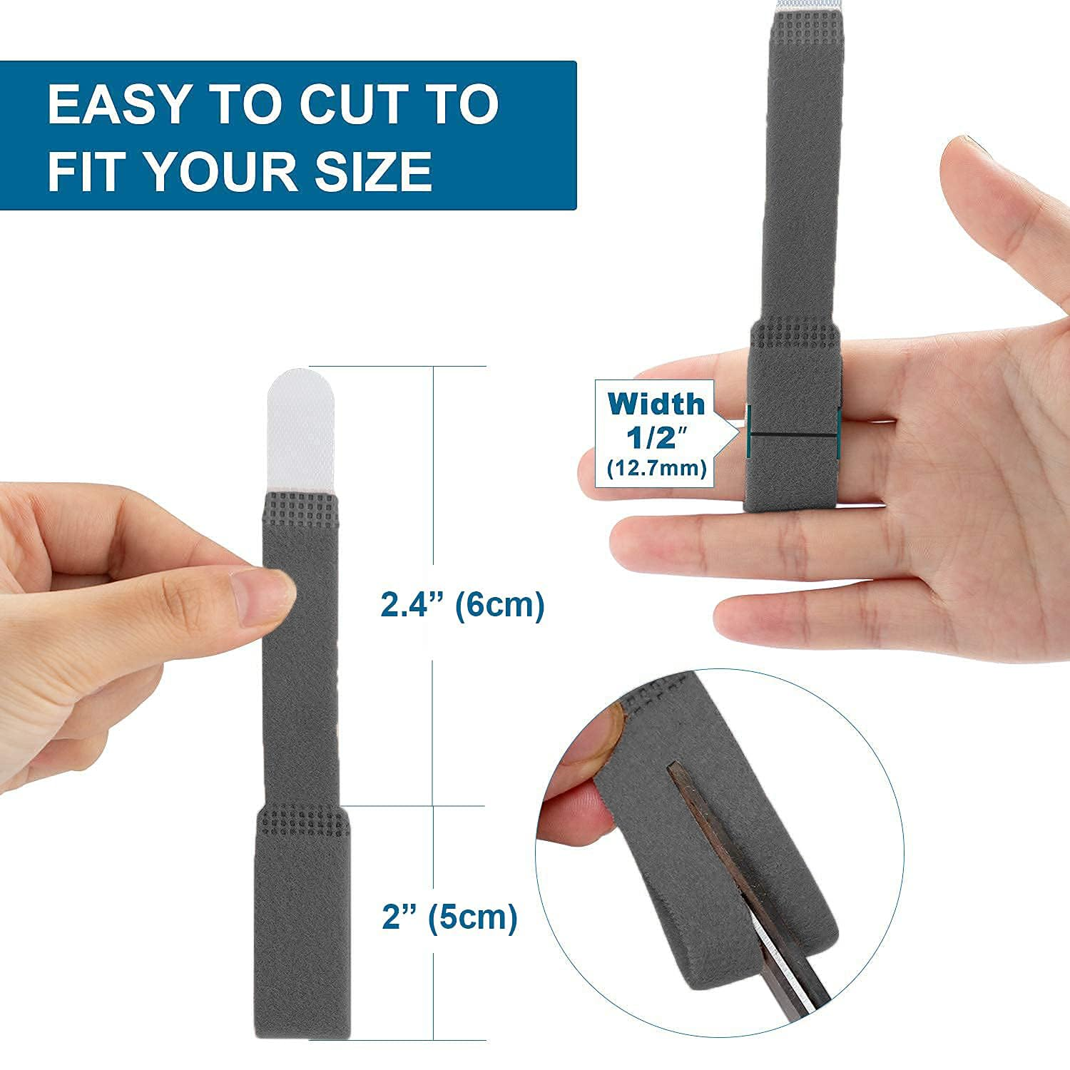 8 Pieces Buddy Finger Wraps Tapes for Broken, Sprained, Fractured Finger Straps for Jammed, Swollen, Dislocated Joint image number 6