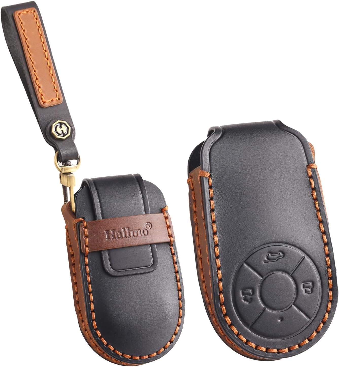 Ontto Car Key Cover Fit for GWM HAVAL H6 M6 ORA Good Cat White Cat IQ Car-Styling Handmade Leather Key Case Holder Keyring Key Chain Smart Key Shell Bag Accessories