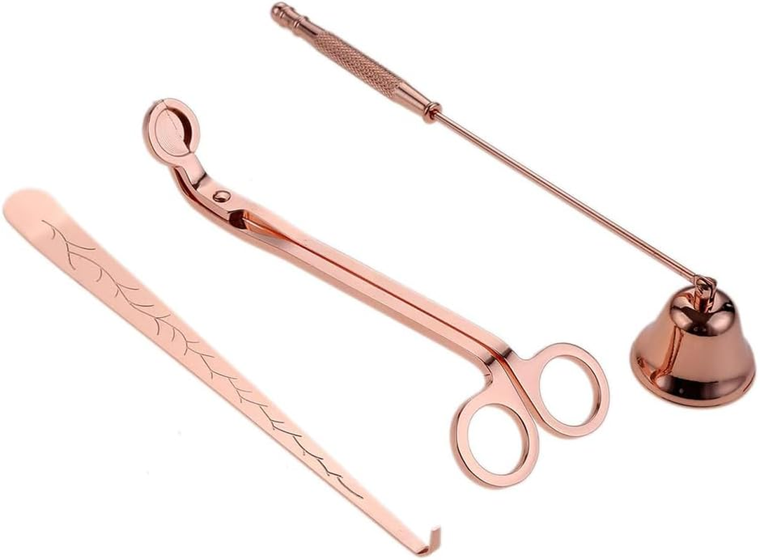 Candle Wick Cutter, Candle Accessory Set 3 in 1 Candle Wick Trimmer Scissors,Candle Snuffer,Candle Dipper,Candle Care Set, Candle Wick Trimmer, Candle Cutter Wick,Candle Wick Clipper Trimmers, Set A image number 6