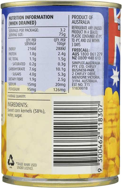 Edgell Corn Kernels No Added Salt 420 G image number 3