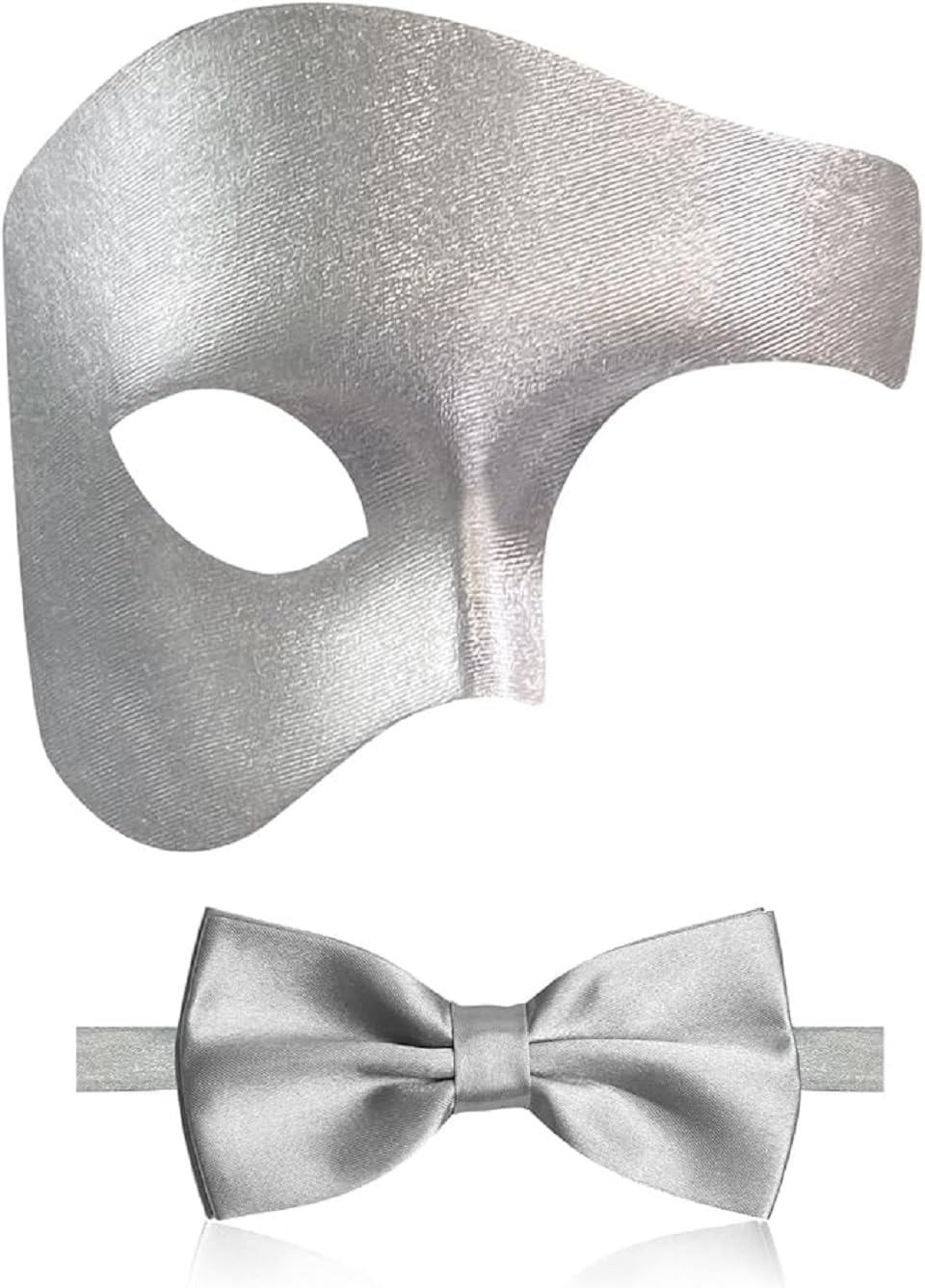 Masquerade Mask for Men Half Face Mask with Bowtie &ndash; Halloween Masquerade Mardi Gras Party，Comfortable Makeup Ball Performance Props
