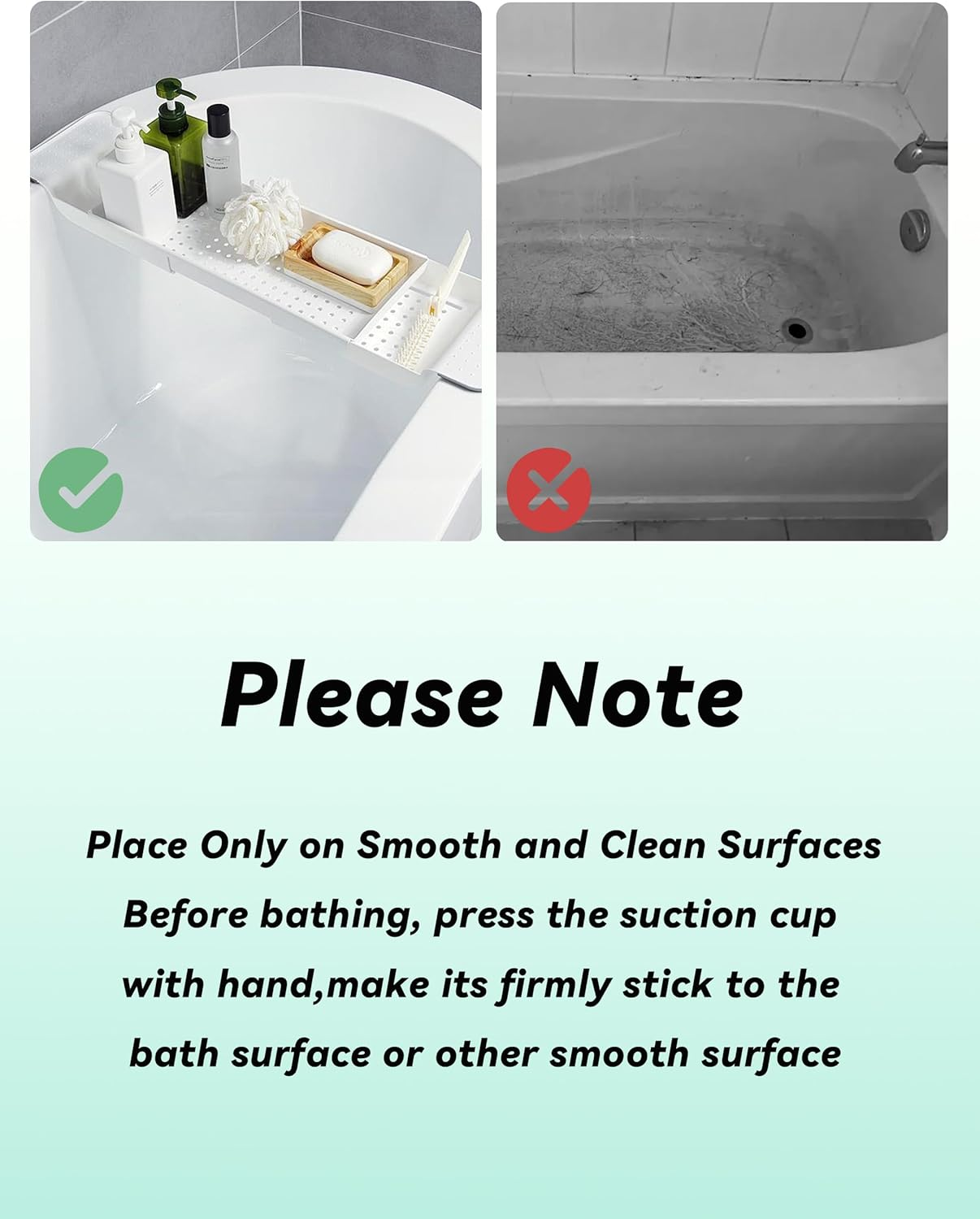 Non-Slip Shower Mats for inside Shower， 14 X 18 Inch Silicone Bathtub Mat Non-Slip, Bath Mat for Tub with Suction Cups, Drain Holes Bath Tub Mat (Light Ivory Color)