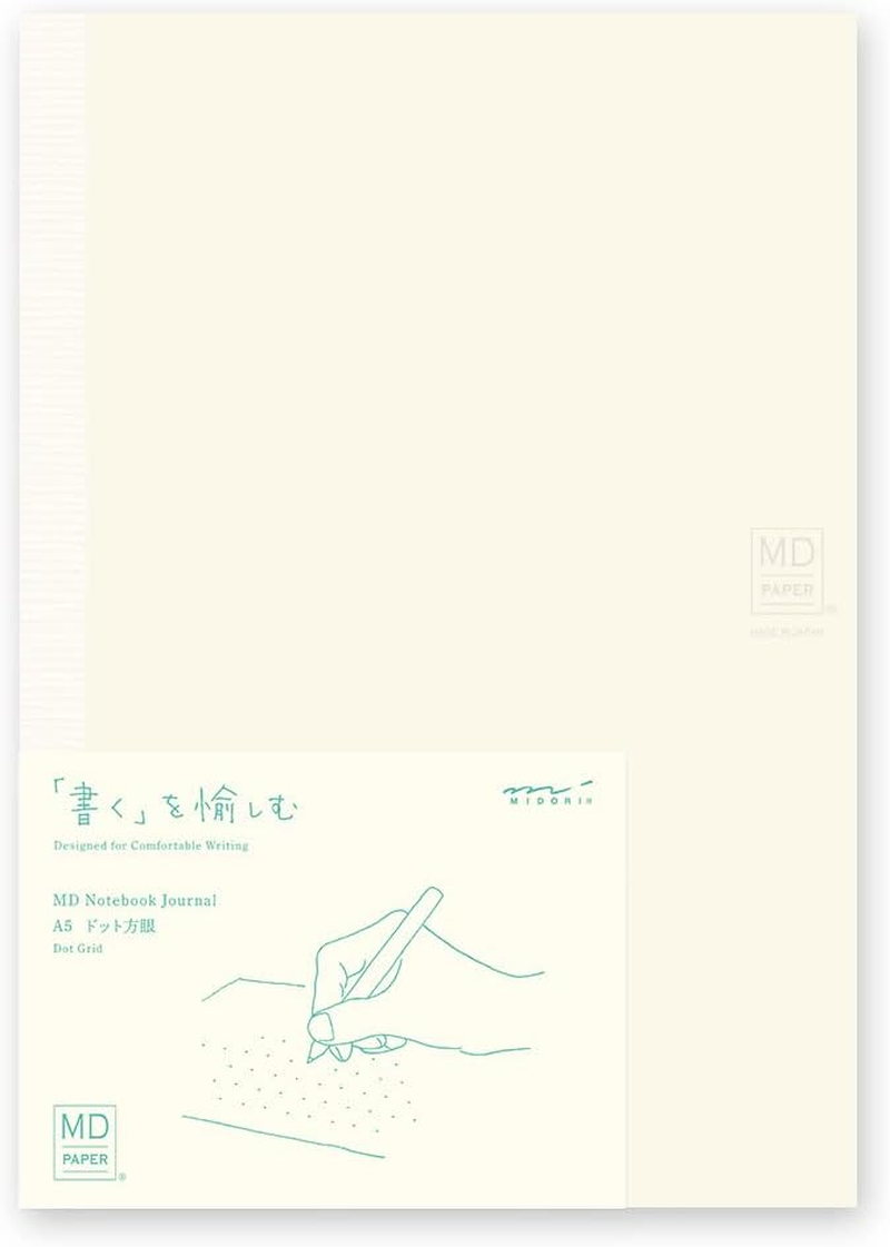 DESIGNPHIL 15310006 Midori Notebook, MD Notebook, Journal, A5, Dot Square A image number 1