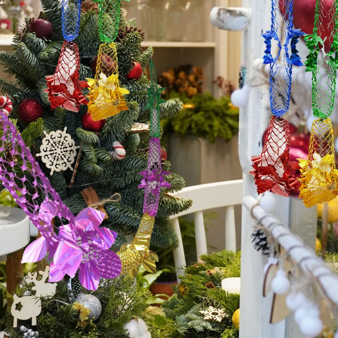 Christmas Foil Garland 20Pcs 300Cm/118.11Inch Hanging Decorative Foldable Christmas Garland Solid Color Garlands for Wedding Party Ceiling image number 6