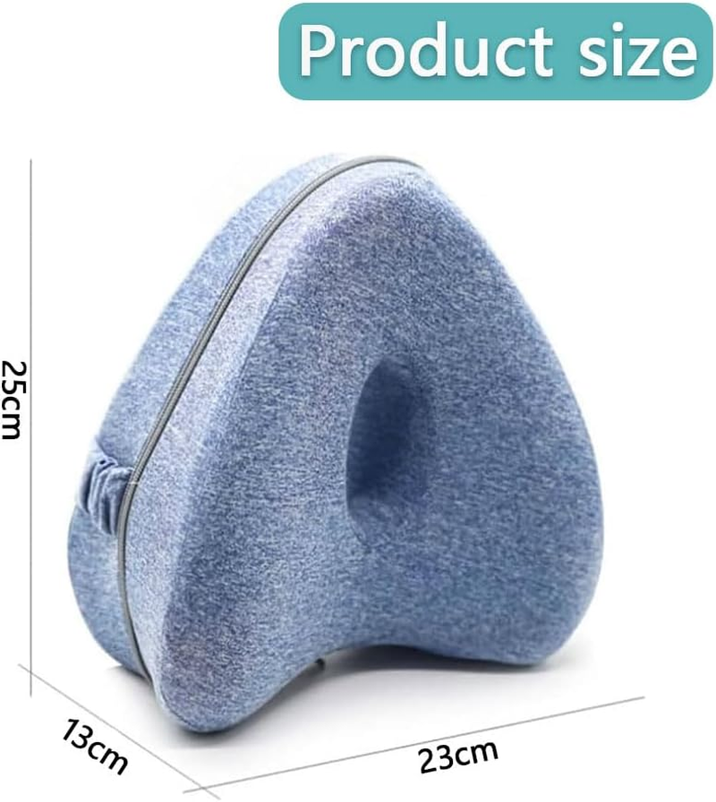 Alignment Leg Pillow for Side Sleepers &ndash; Ergonomic Hip & Sciatica Pain Relief, Spine Support with Hollow Strap, Comfortable Sleep Aid (Blue) image number 2