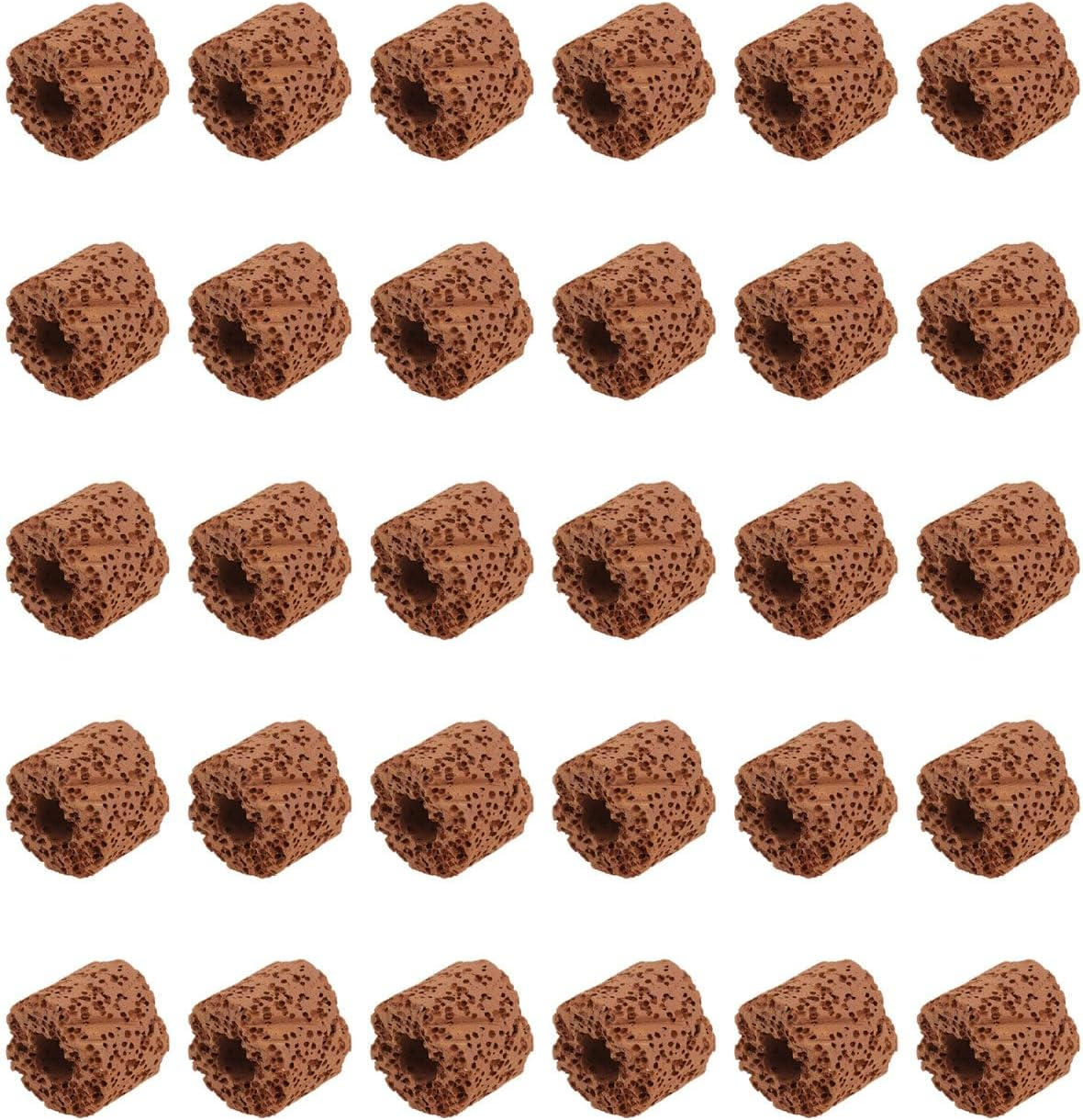 POPETPOP Aquarium Plant Fixed Rings 30 Pcs Pottery Weighted Water Plant Holders for Fish Tank Landscaping Decoration without Substrate image number 6