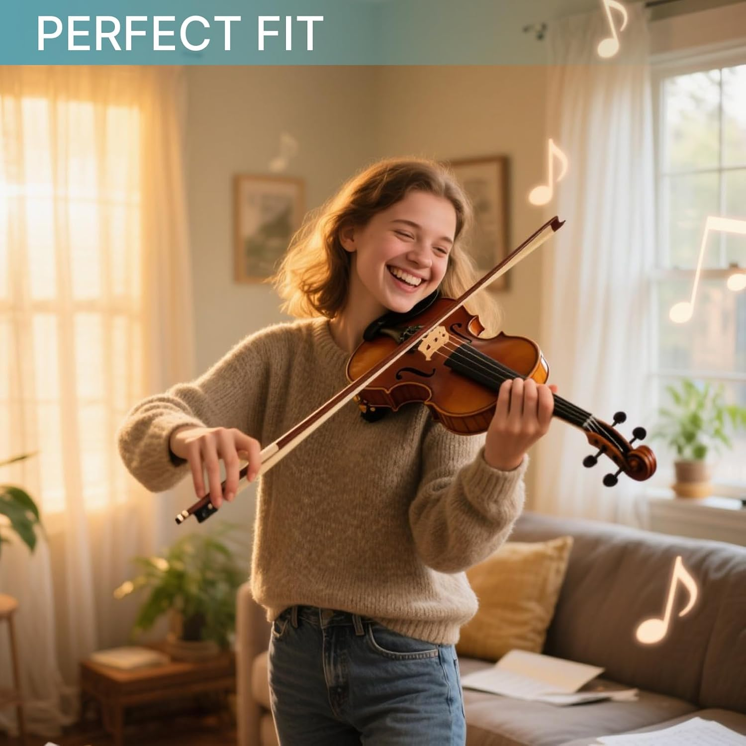 Violin Fine Tuners for 4/4-3/4 Violin, Stainless Metal String Spinner Adjuster, Nickel Plated anti Rust, 4 Pcs Black/Gold image number 3