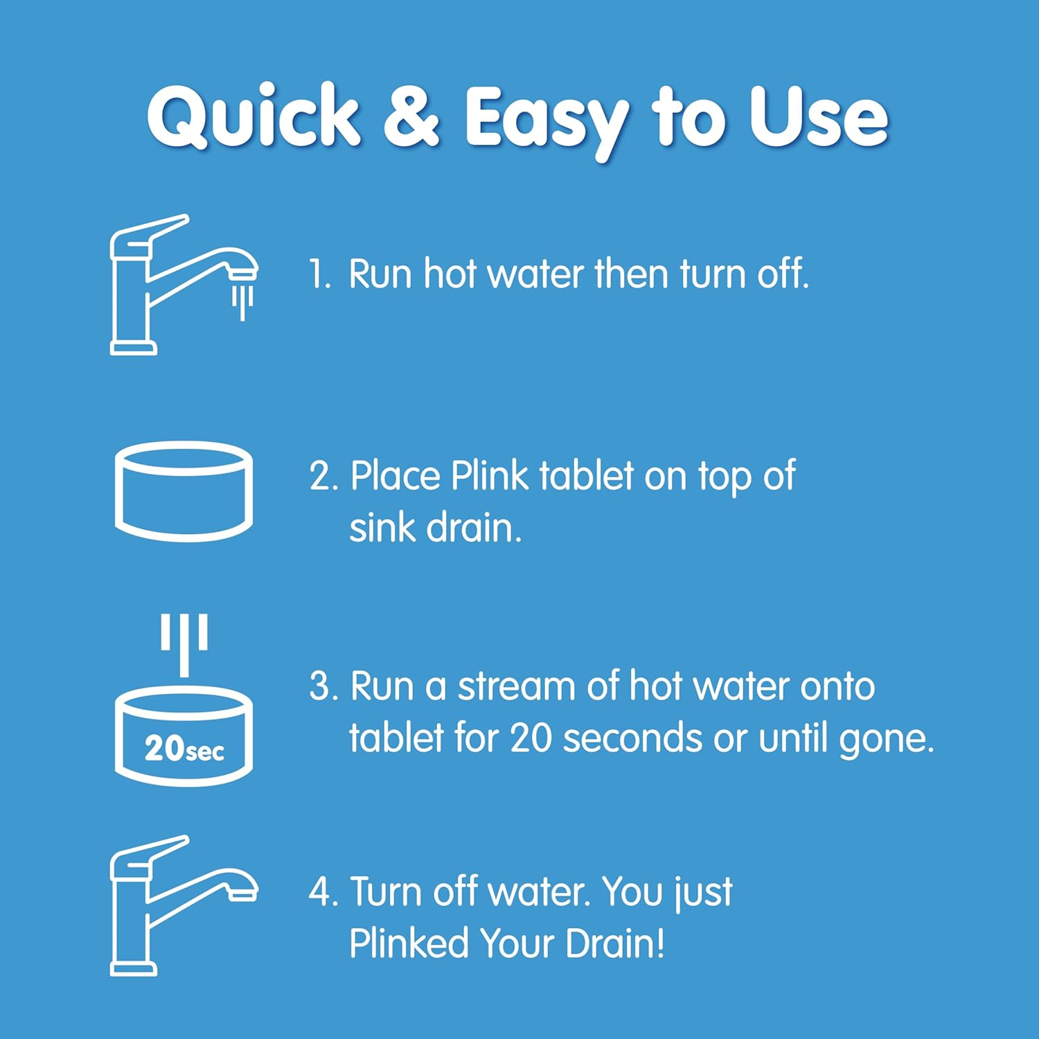 Plink Fizzy Drain Freshner, Prevents Buildup and Maintains a Clear Drain, Removes Drain Odor, Lemon Scent, 6 Tablets image number 6