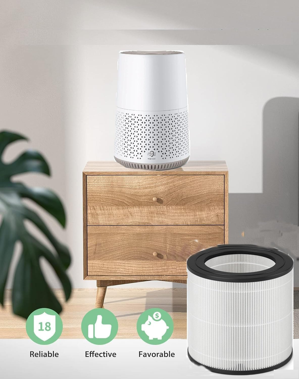 2-Pack Replacement HEPA Filter Compatible with Philips Air Purifier 600I Series, AC0650/10 and AC0651/10 - Nanoprotect Filter Removes 99.97% of Pollutants image number 2