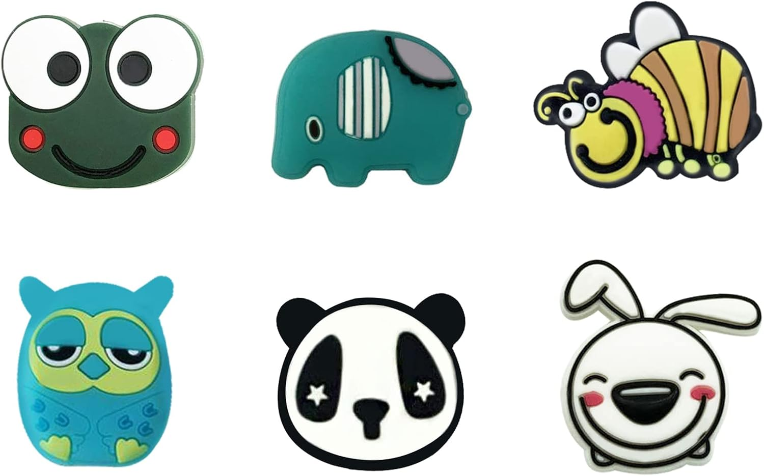 Tennis Racket Vibration Dampeners, Tennis Racket Shock Absorber, Colorful Tennis Accessories (6 Pcs Cute Animal Pattern)