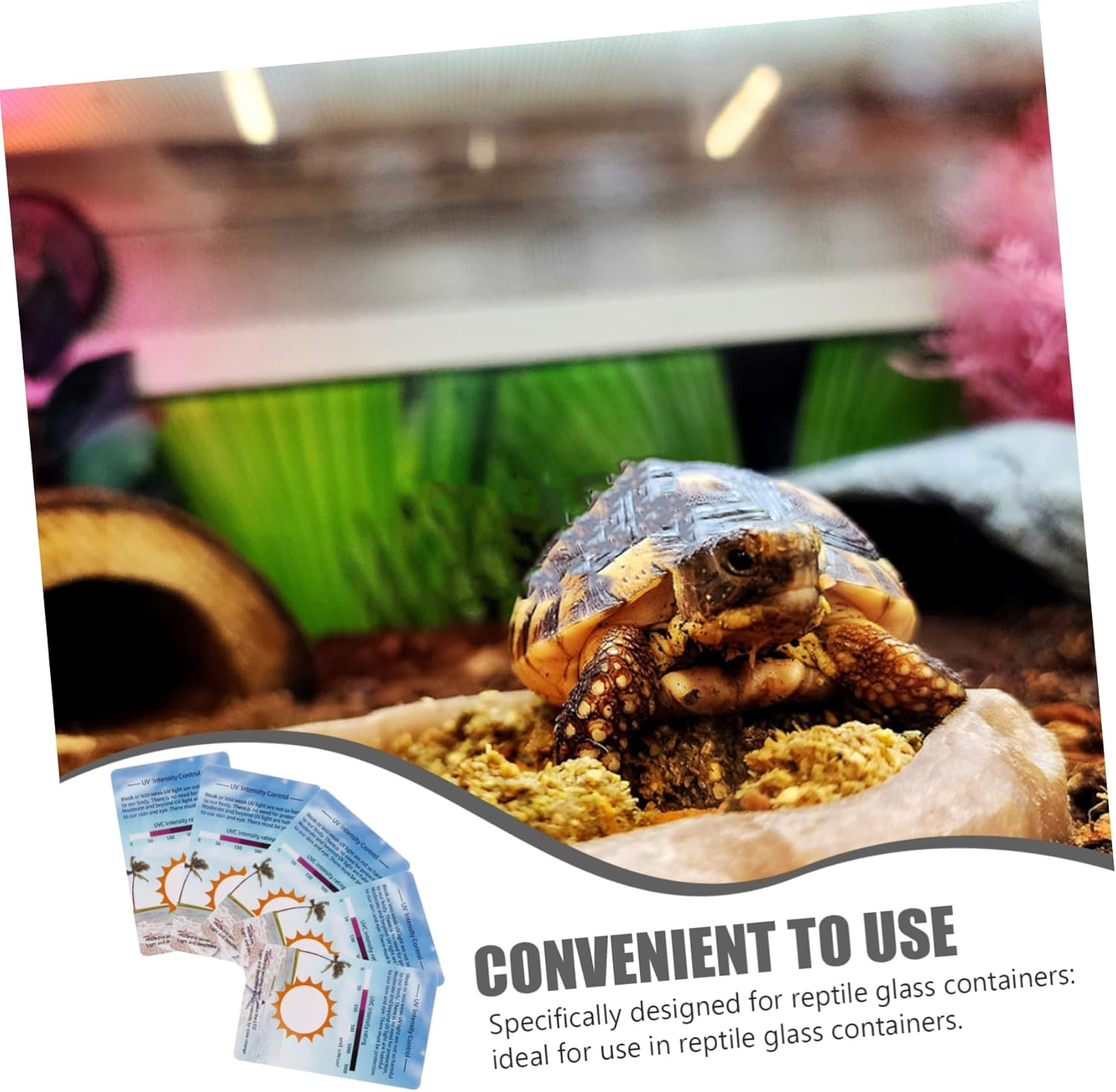 SUPVOX 10Pcs UV Test Strips - Light Bulb Tester, Sun Terrarium Testing Cards, UV Identifying Cards