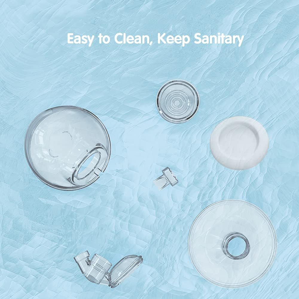 Eacam Wearable Breast Pump Hands Free Electric Single Portable Wearable Breast Cup 8Oz/ 240Ml Bpa-Free 3 Modes 10 Suction Levels Comfort Breastfeeding Milk Collector with 24Mm Flange image number 5