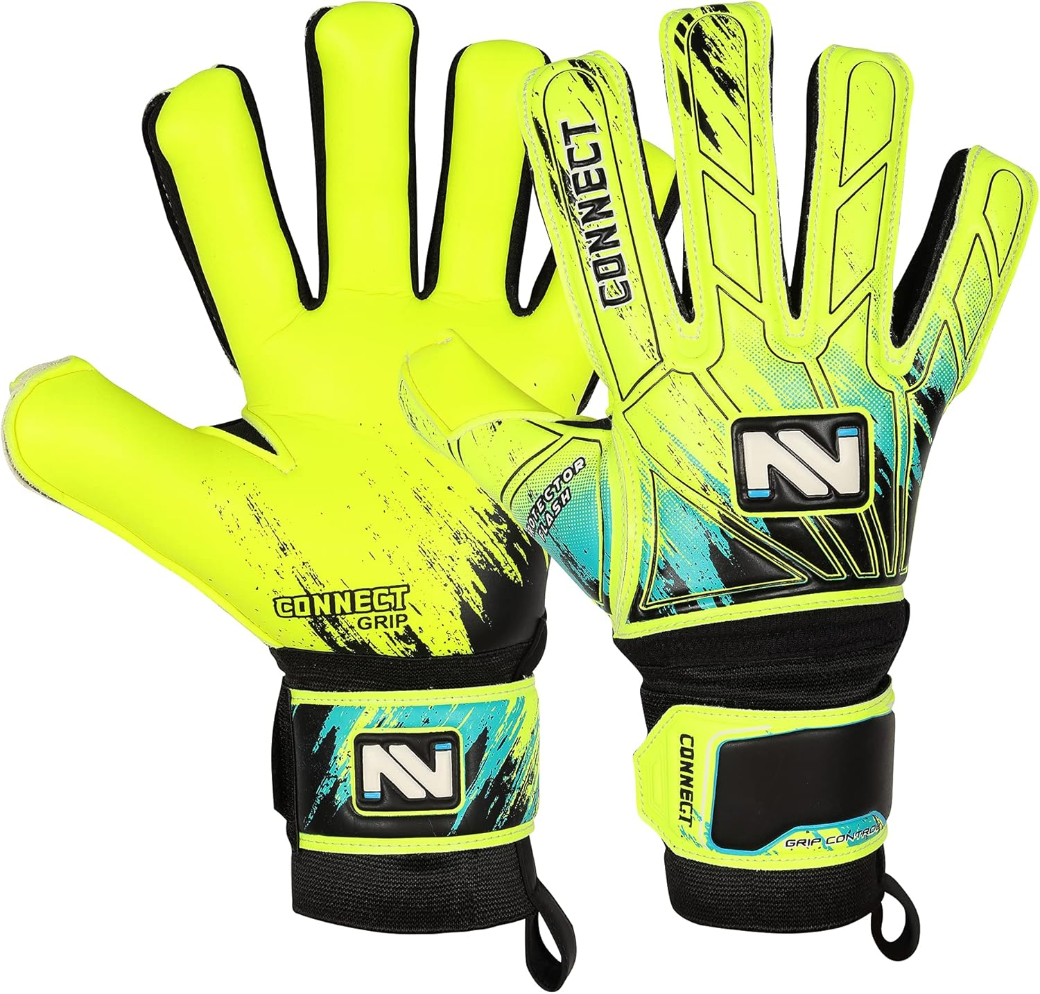 Connect Goalkeeper Gloves Premium Grip, Goalkeeper Gloves Kids, Youth & Adult, Football Gloves with Finger Support, Goalie Gloves, Goalkeeping Gloves Size 4/5/6/7/8/9/10 image number 5
