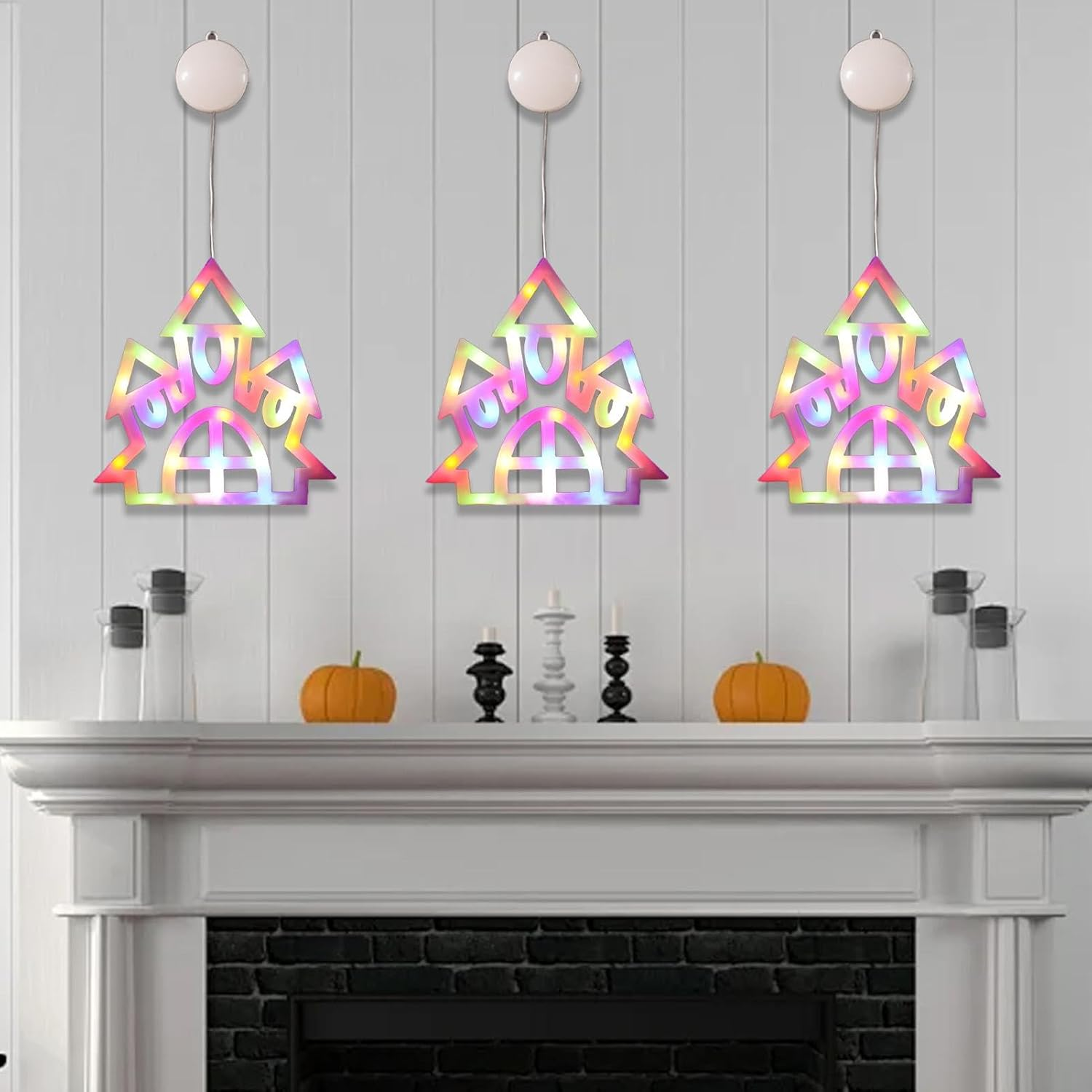 Halloween LED Window Lights - Halloween Window Silhouette Lights - Cute Halloween Decoration Light, Halloween Window Silhouette Lights, Colorful Window Light for Halloween image number 4