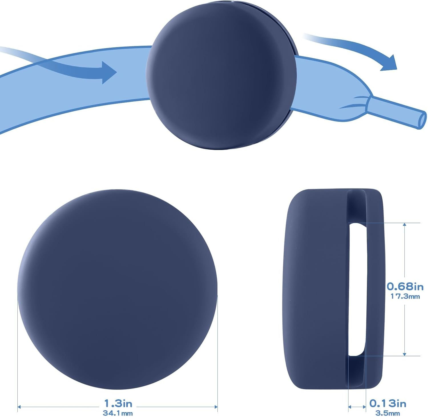 Hidden Silicone Air Tag Case Holder for Children Shoes Shoestring Accessories, Waterproof GPS Tracker Covers for Backpack, Pet, Dog, Cat Collar (Black, Blue, Pink Purple) image number 6