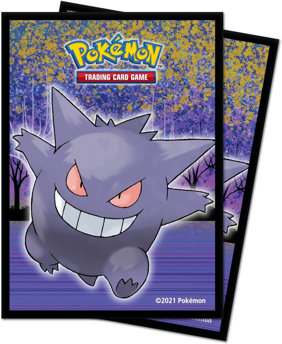 Ultra PRO Haunted Hollow Gallery Series Gengar Pok&eacute;mon Card Protector Sleeves (65 Ct.) - Protect Your Cards with the Ultimate Card Protection Technology