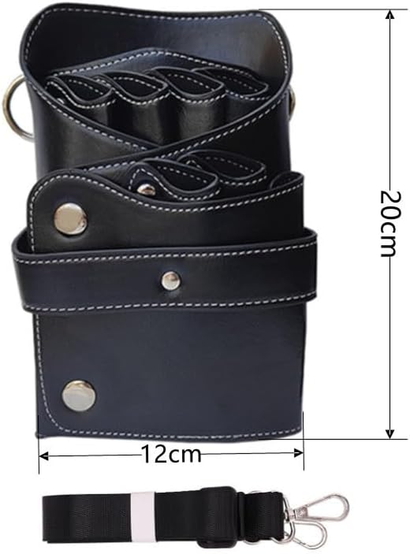 Multi-Functional Scissors Waist Bag,Hairdressing Scissors Bag Barber Toolkit Hair Stylist Multifunctional Hairdressing Bag (Black)