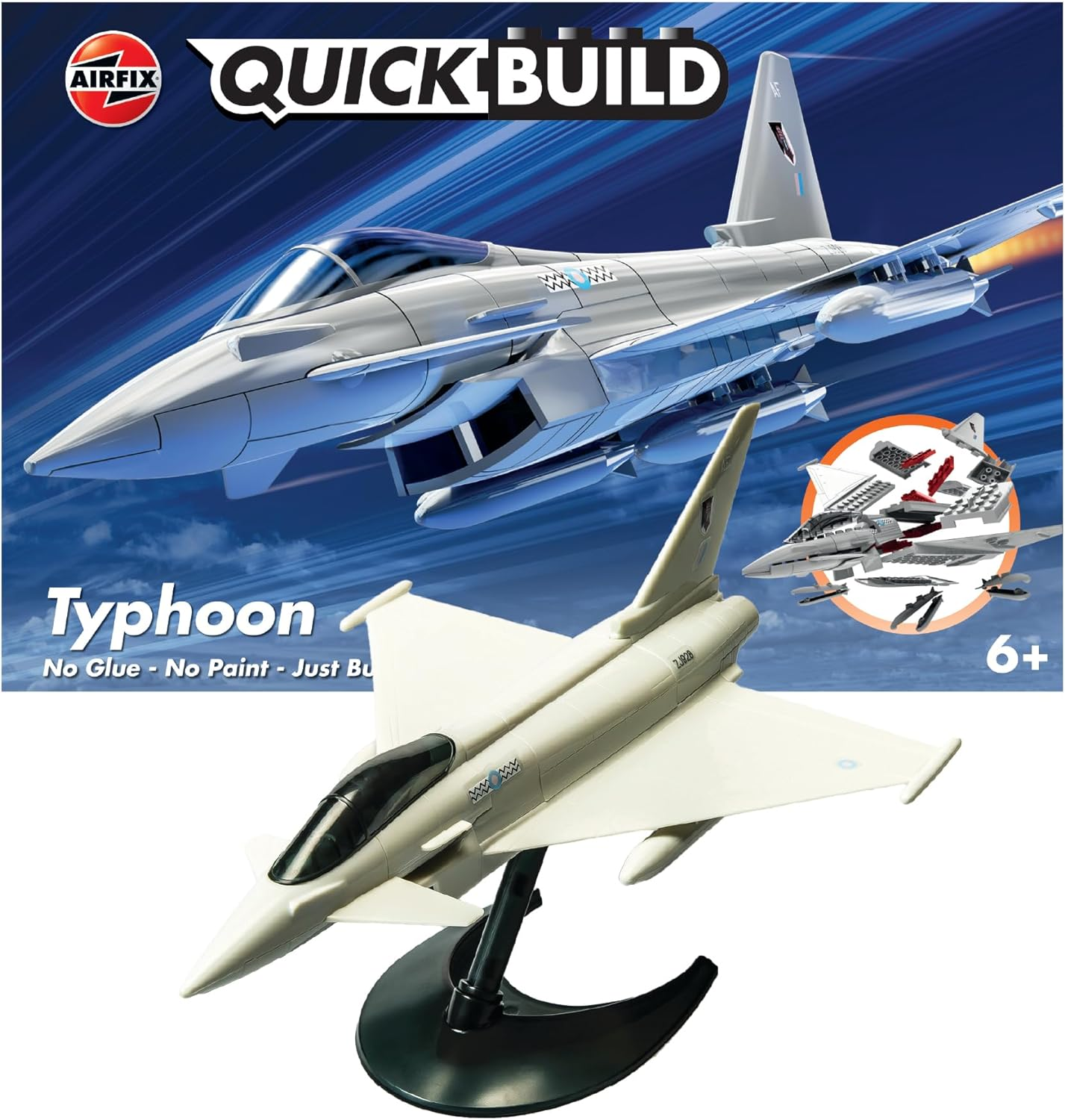 Airfix Quickbuild Eurofighter Typhoon Snap-Together Construction Kit Plastic Model Building Kit image number 3